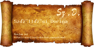 Szőllősi Dorina névjegykártya