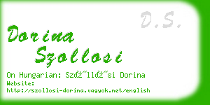 dorina szollosi business card